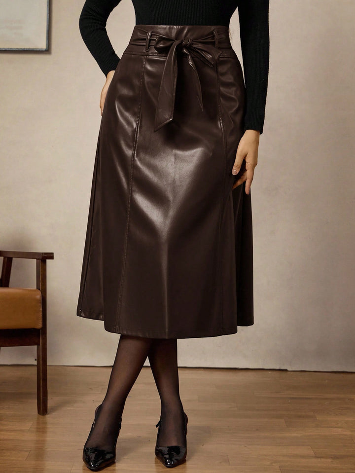 SHEIN maxiszoknya, barna