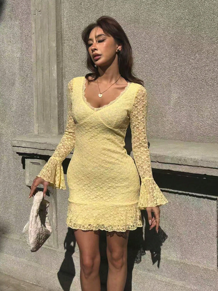 Rochie scurtă SHEIN, galben