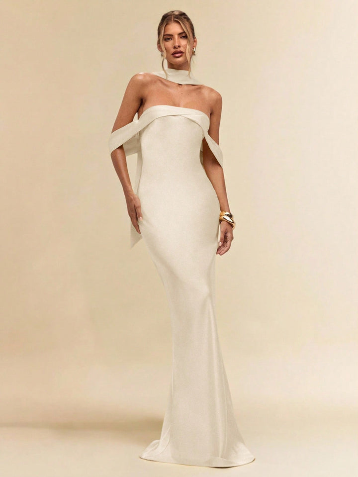 Rochie maxi SHEIN, bej