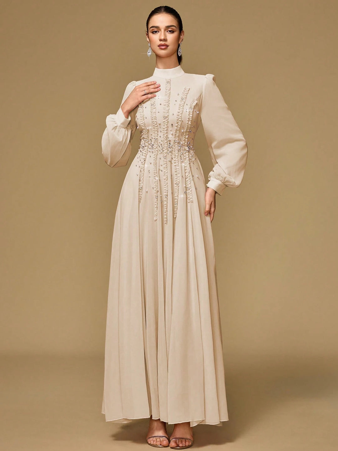 Rochie de ocazie SHEIN, crem