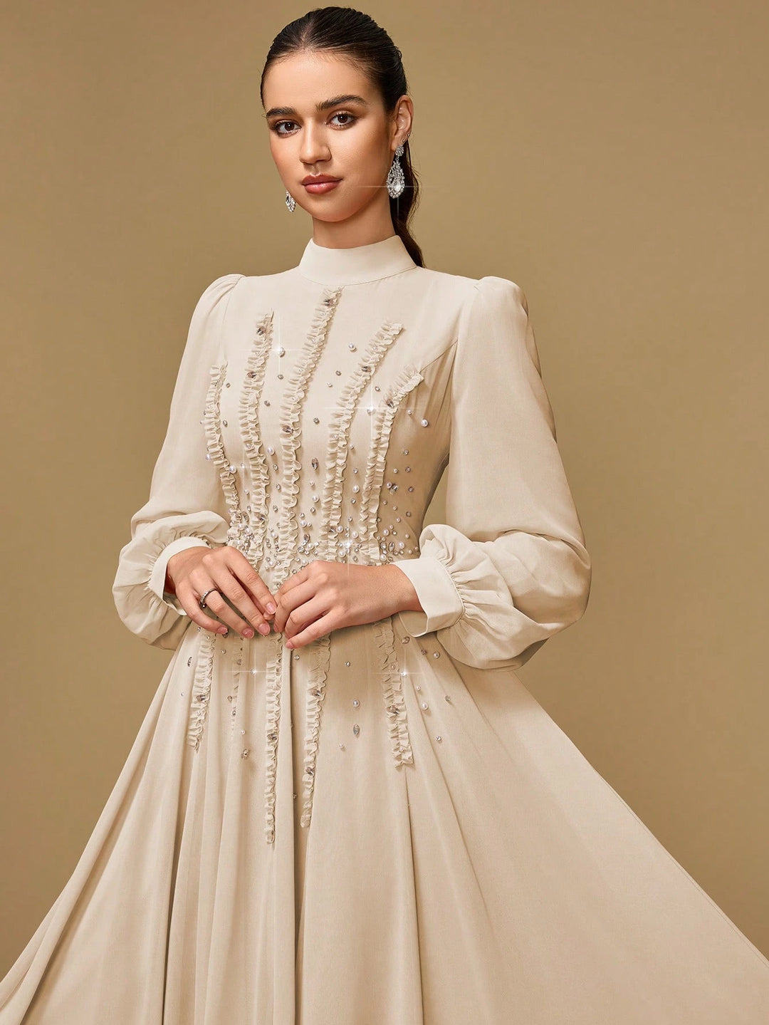 Rochie de ocazie SHEIN, crem