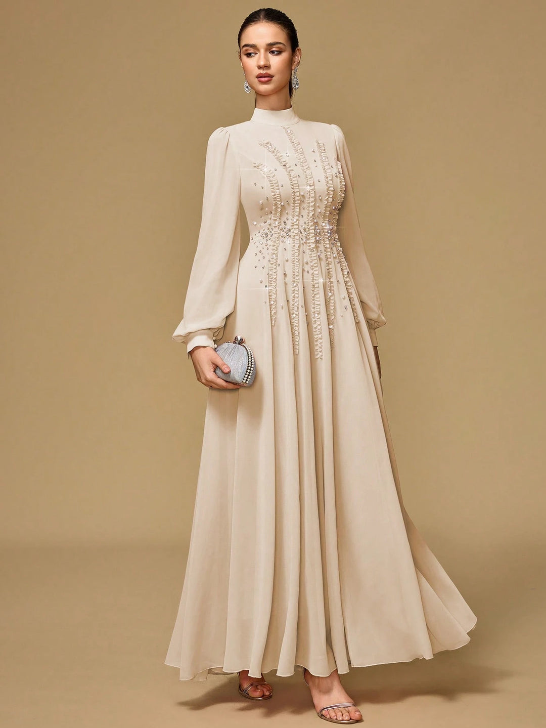 Rochie de ocazie SHEIN, crem