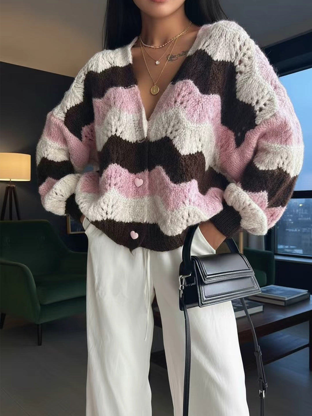Cardigan SHEIN, roz