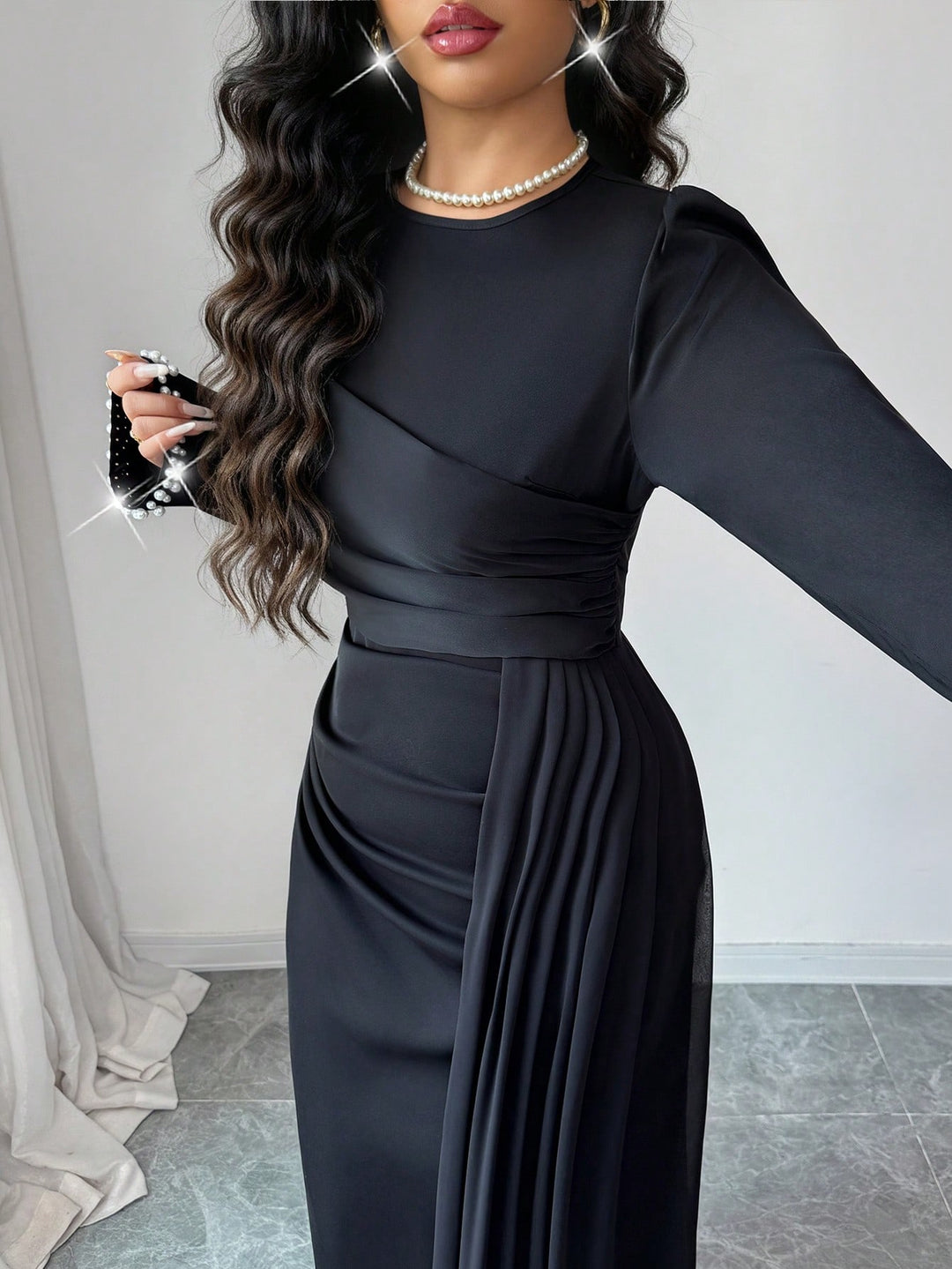 Rochie maxi SHEIN, negru