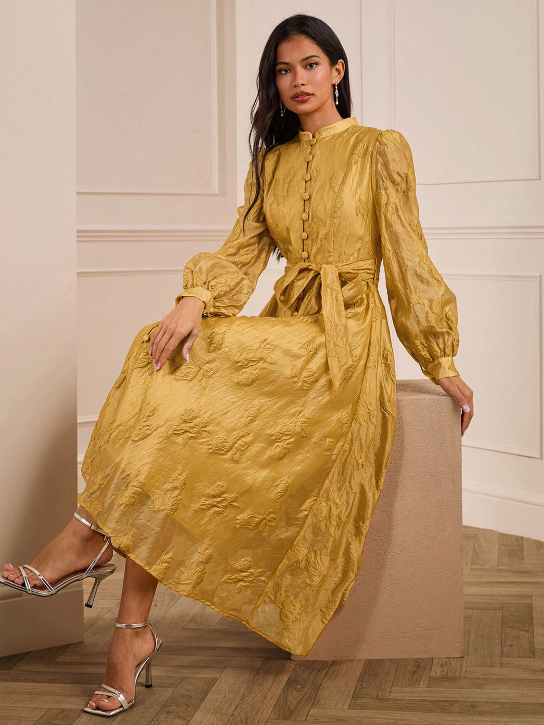 Rochie maxi SHEIN, galben