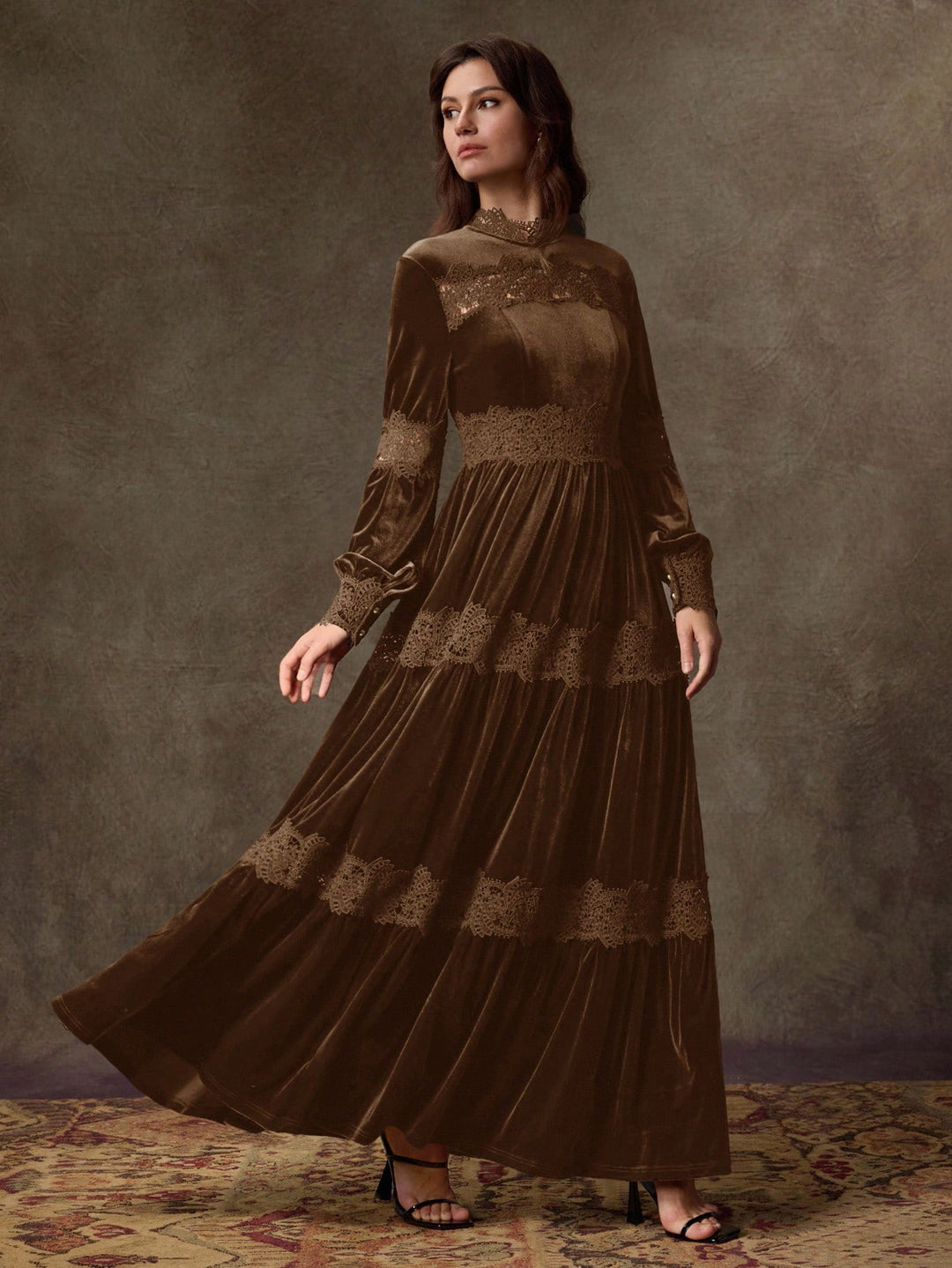 Rochie maxi SHEIN, maro