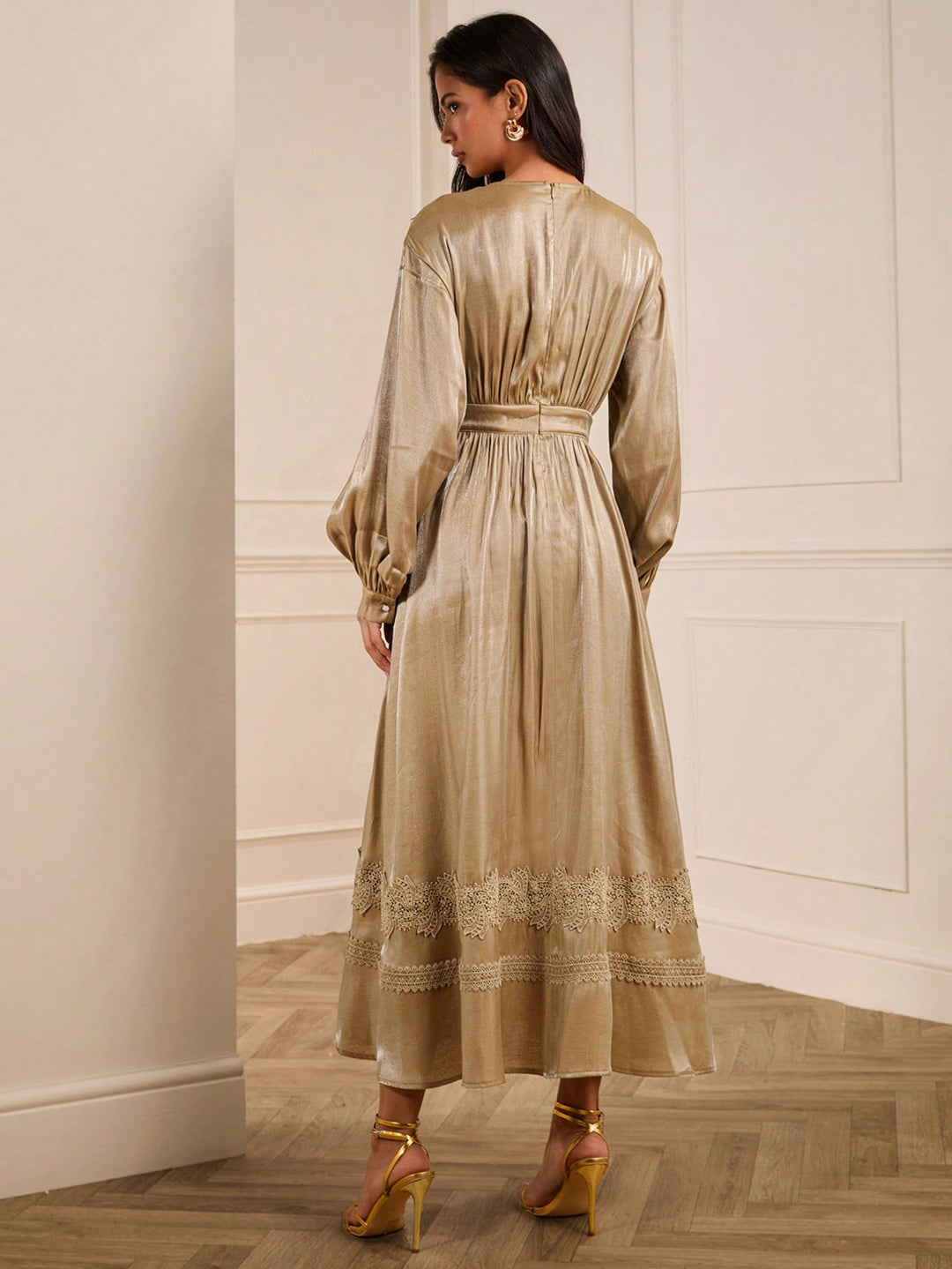 SHEIN maxi ruha, khaki