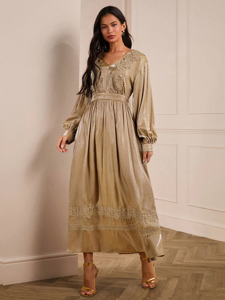 SHEIN maxi ruha, khaki