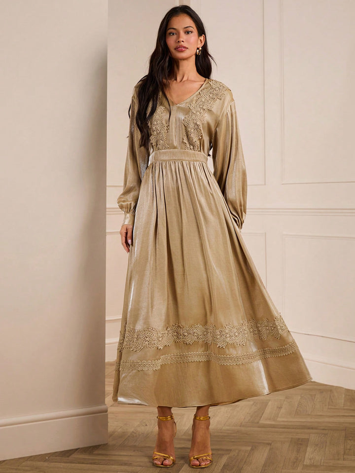 SHEIN maxi ruha, khaki