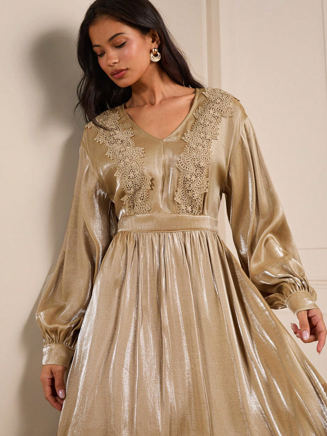 SHEIN maxi ruha, khaki