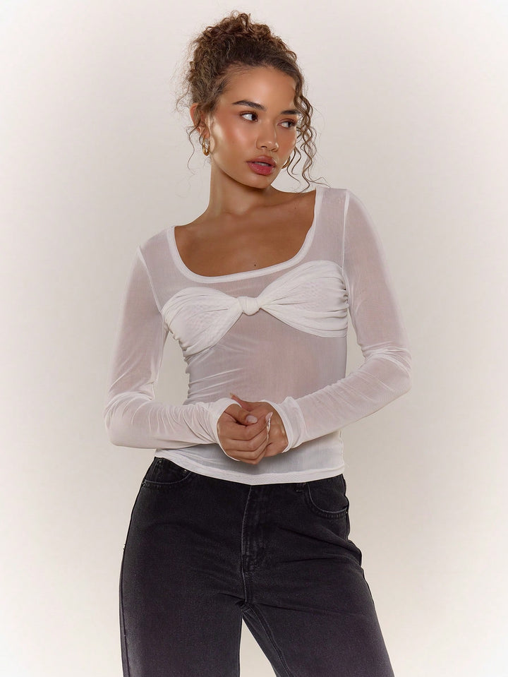 Top SHEIN, alb