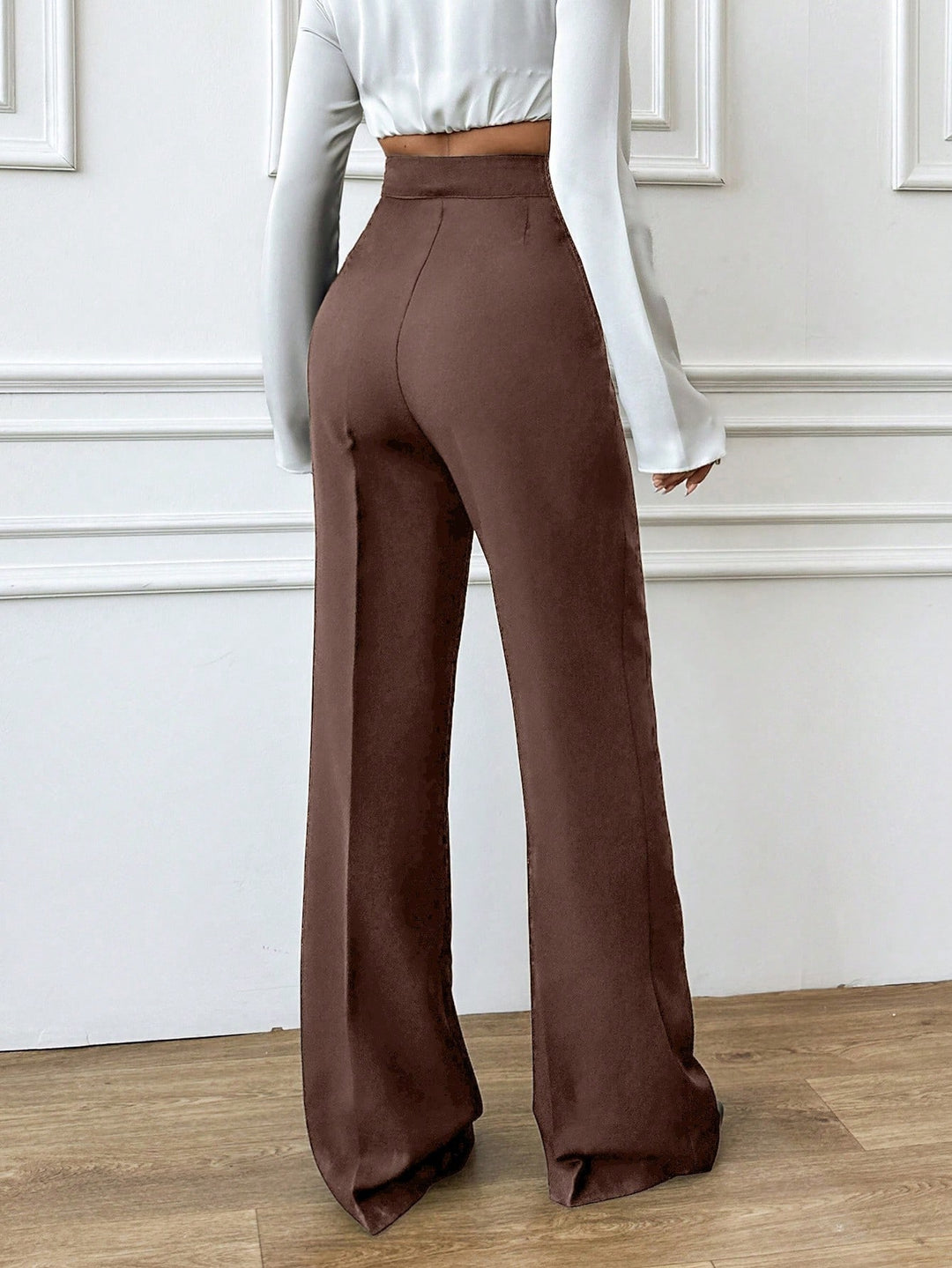 Pantaloni SHEIN, maro
