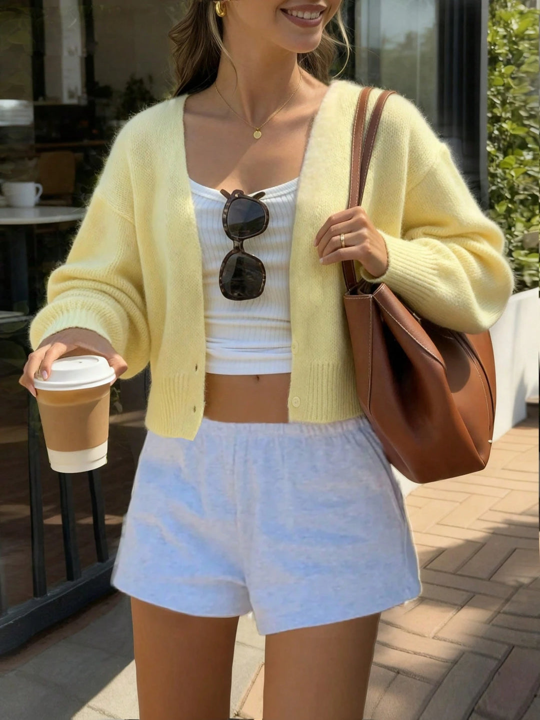 Cardigan SHEIN, galben