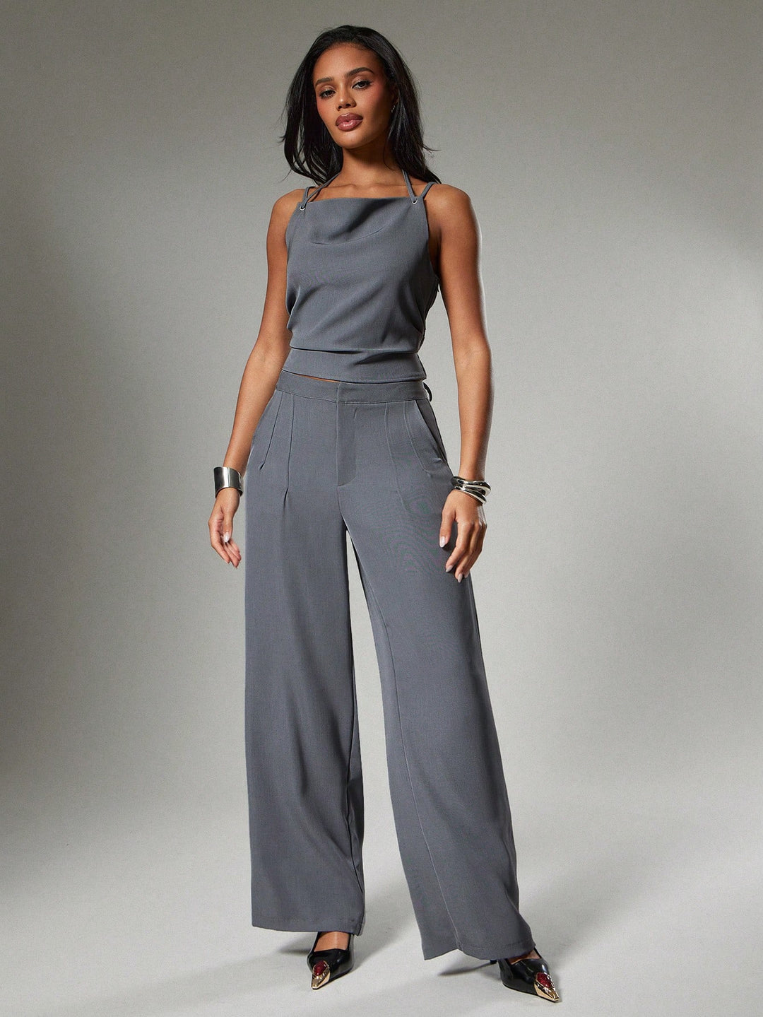 Pantaloni SHEIN, gri