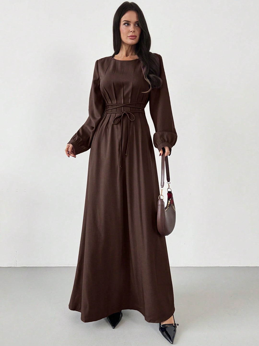 Rochie maxi SHEIN, maro