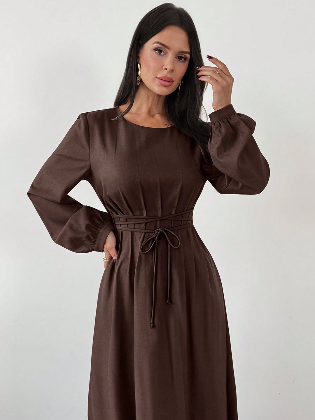 Rochie maxi SHEIN, maro