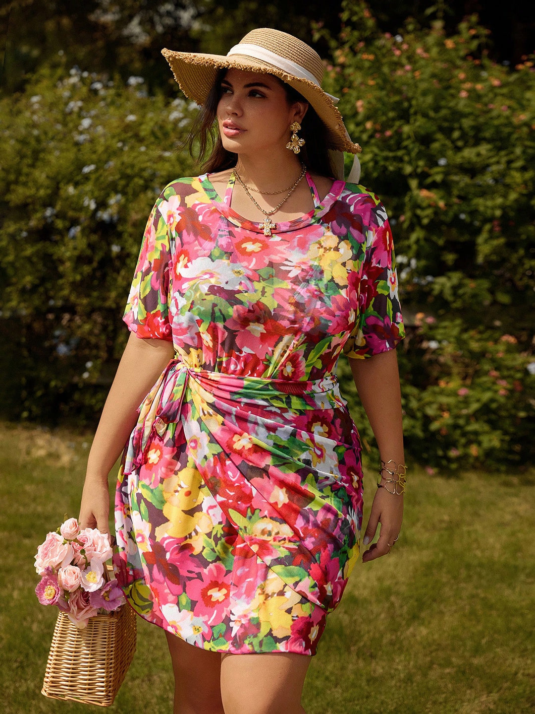 Costum de baie SHEIN, mix culori