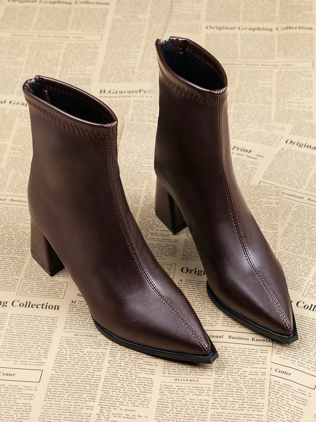Botine SHEIN, maro
