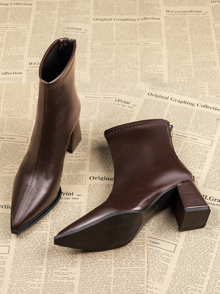 Botine SHEIN, maro