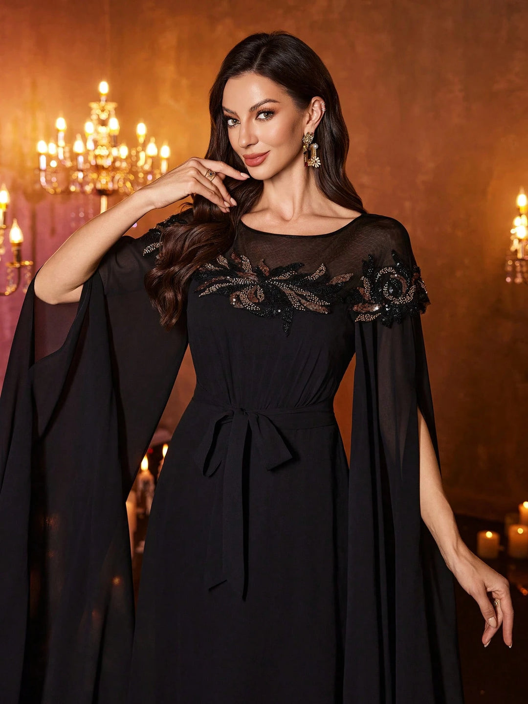 Rochie de ocazie SHEIN, negru