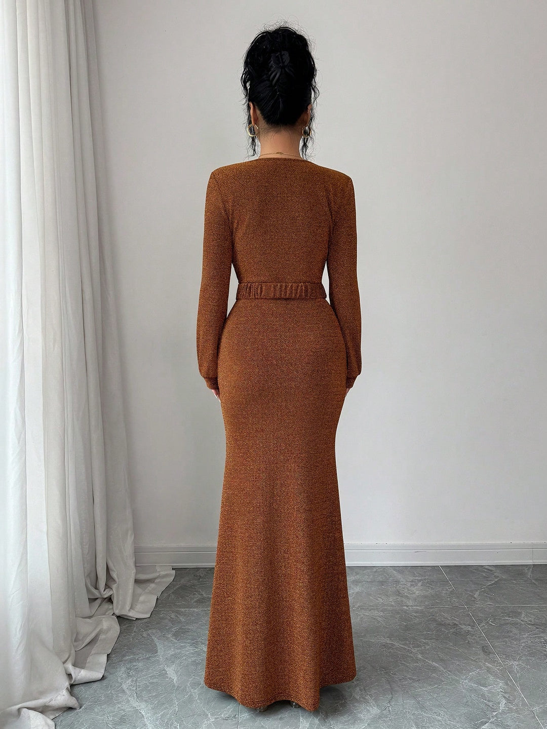 Rochie maxi SHEIN, maro