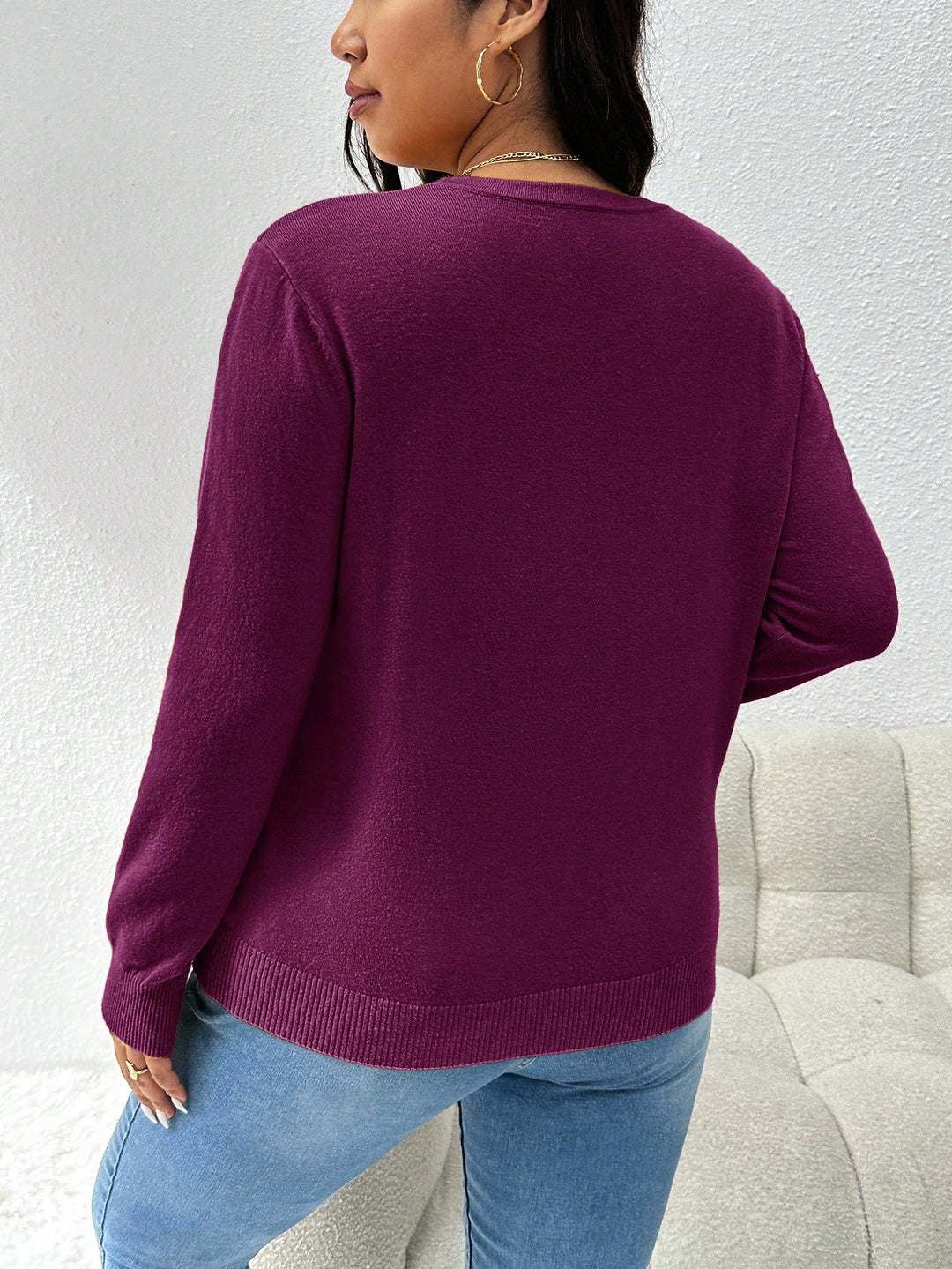 Cardigan SHEIN, vișiniu