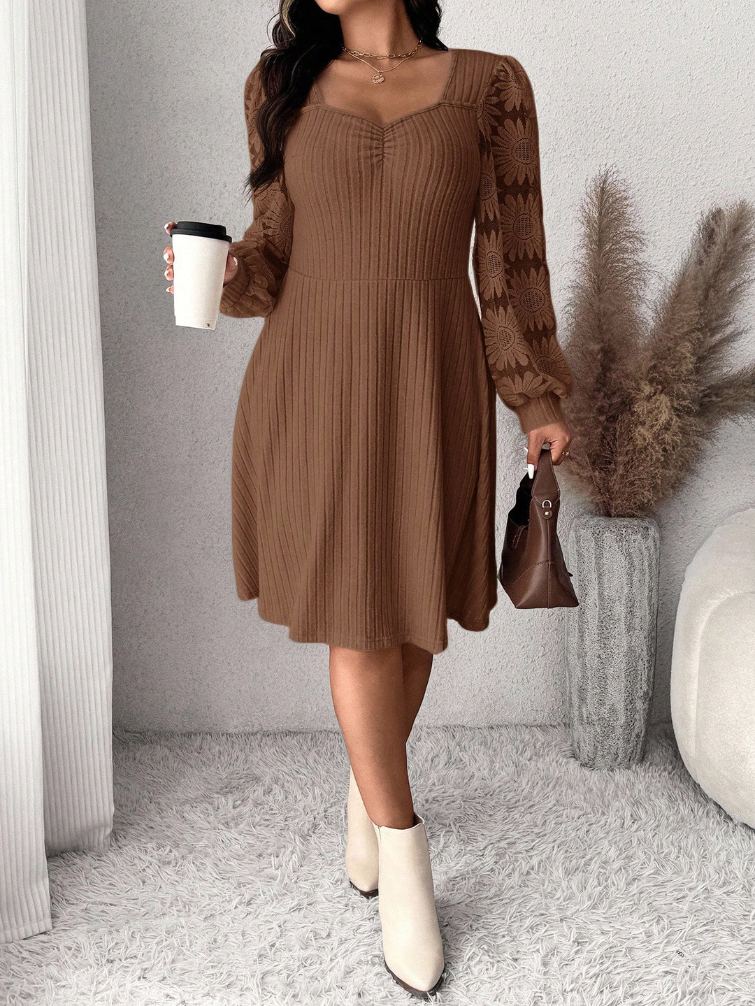 Rochie mini SHEIN, maro