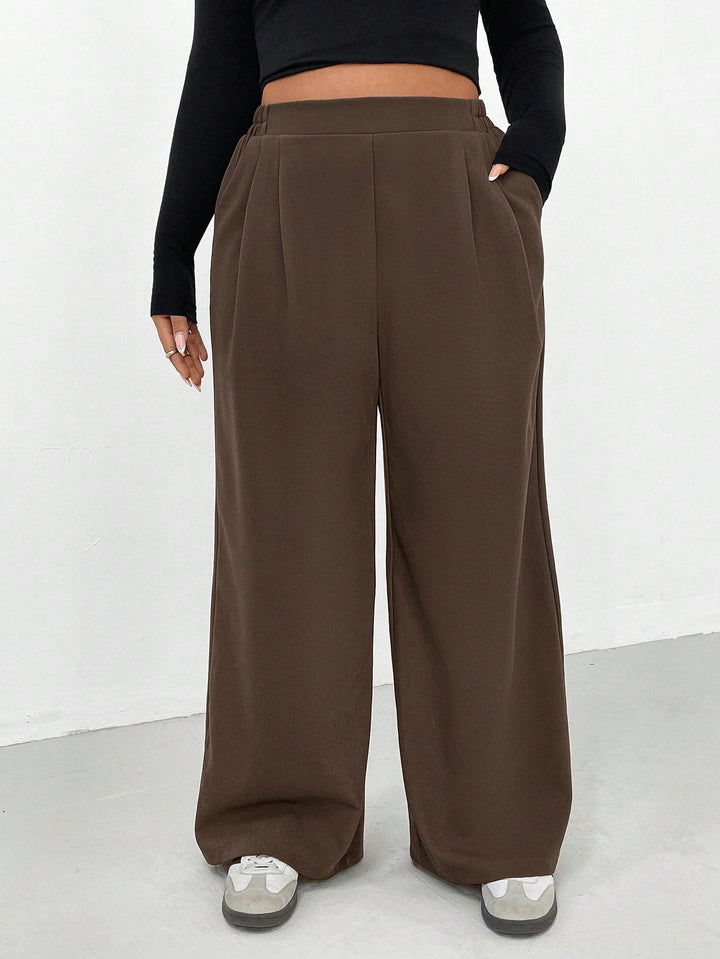 Pantaloni SHEIN, maro