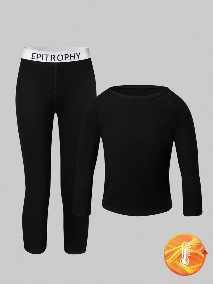 Compleu pijamale SHEIN, negru