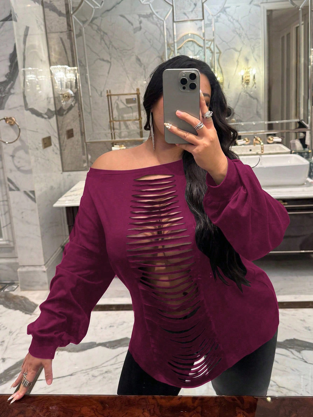 SHEIN blúz, lila