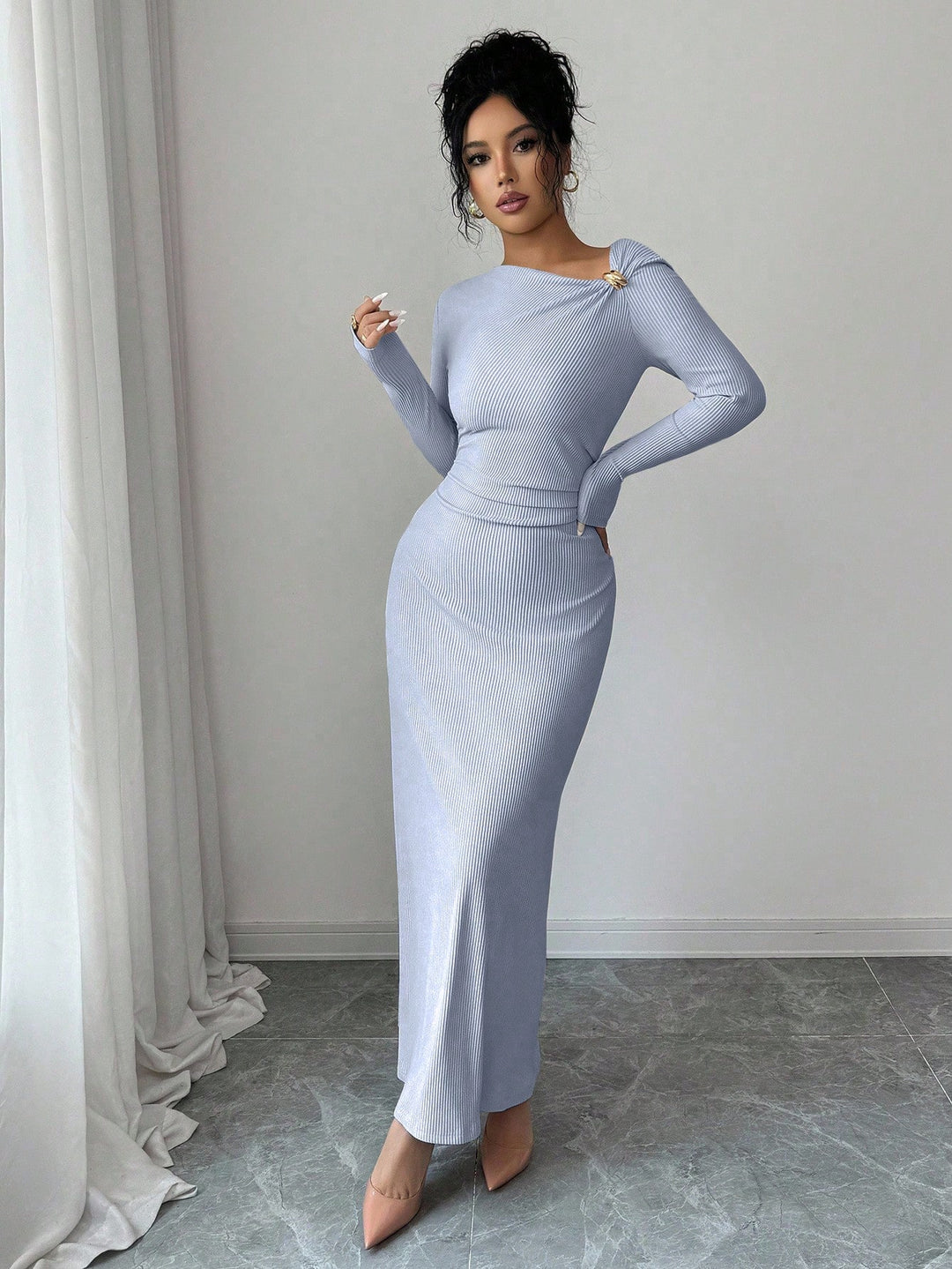 Rochie maxi SHEIN, albastru