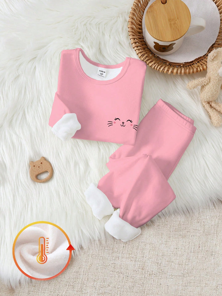 Compleu pijamale Shein, roz