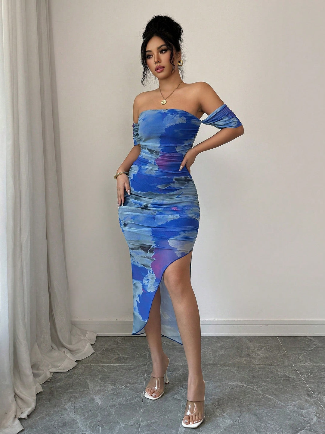 SHEIN midi ruha, színes mix