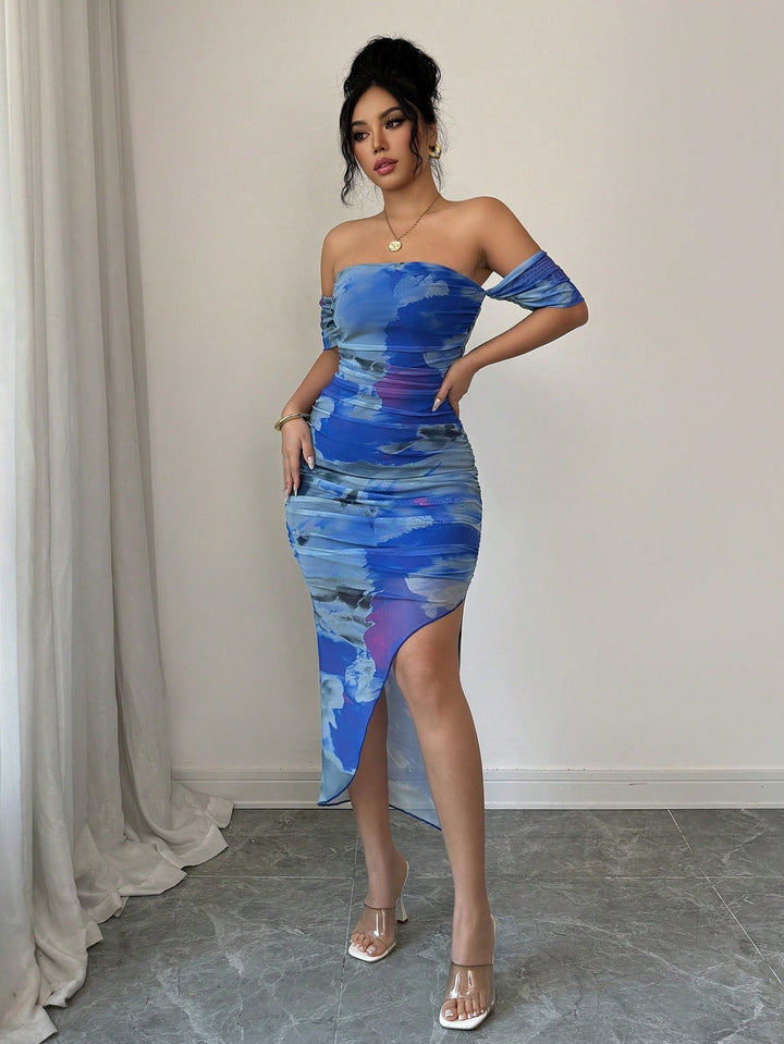 SHEIN midi ruha, színes mix