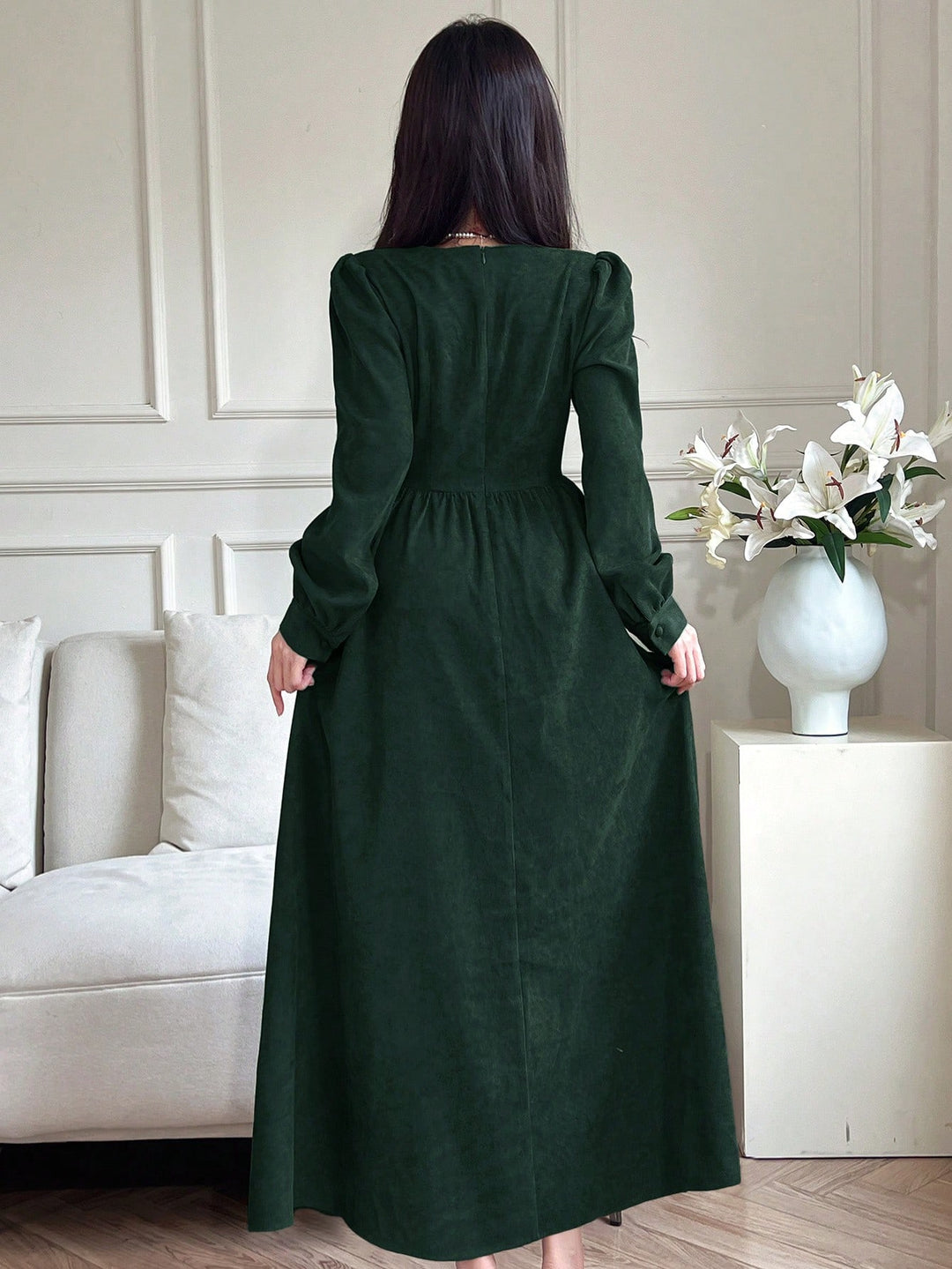 Rochie maxi SHEIN, verde