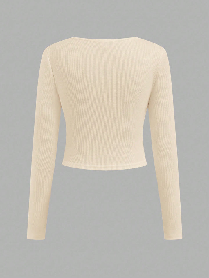 Tricou SHEIN, crem