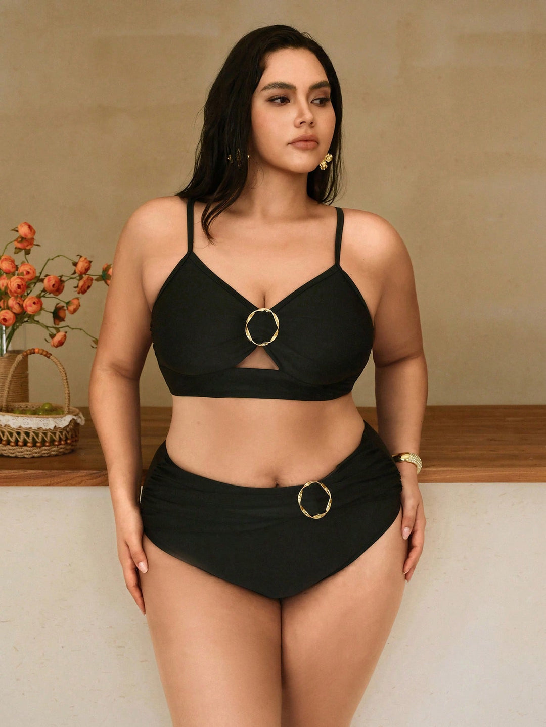 Set bikini de baie SHEIN, negru