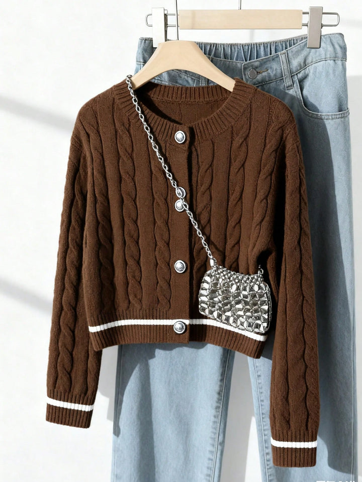 Cardigan SHEIN, maro