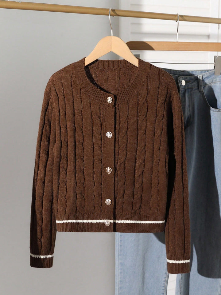 Cardigan SHEIN, maro