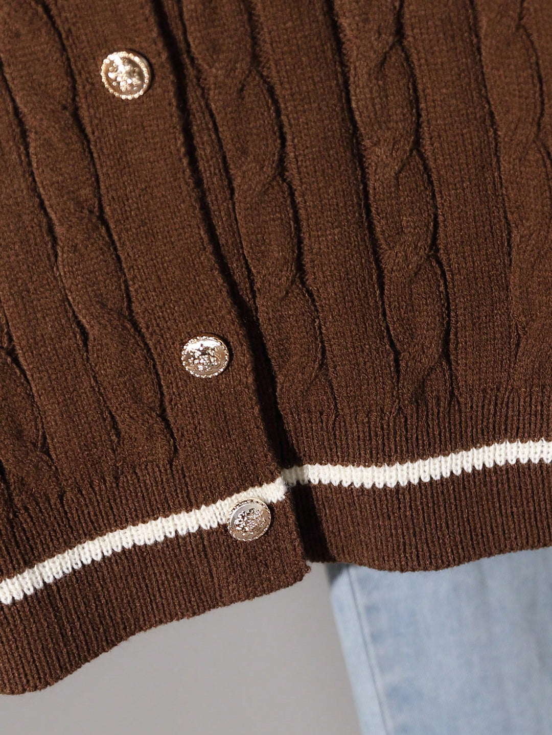 Cardigan SHEIN, maro