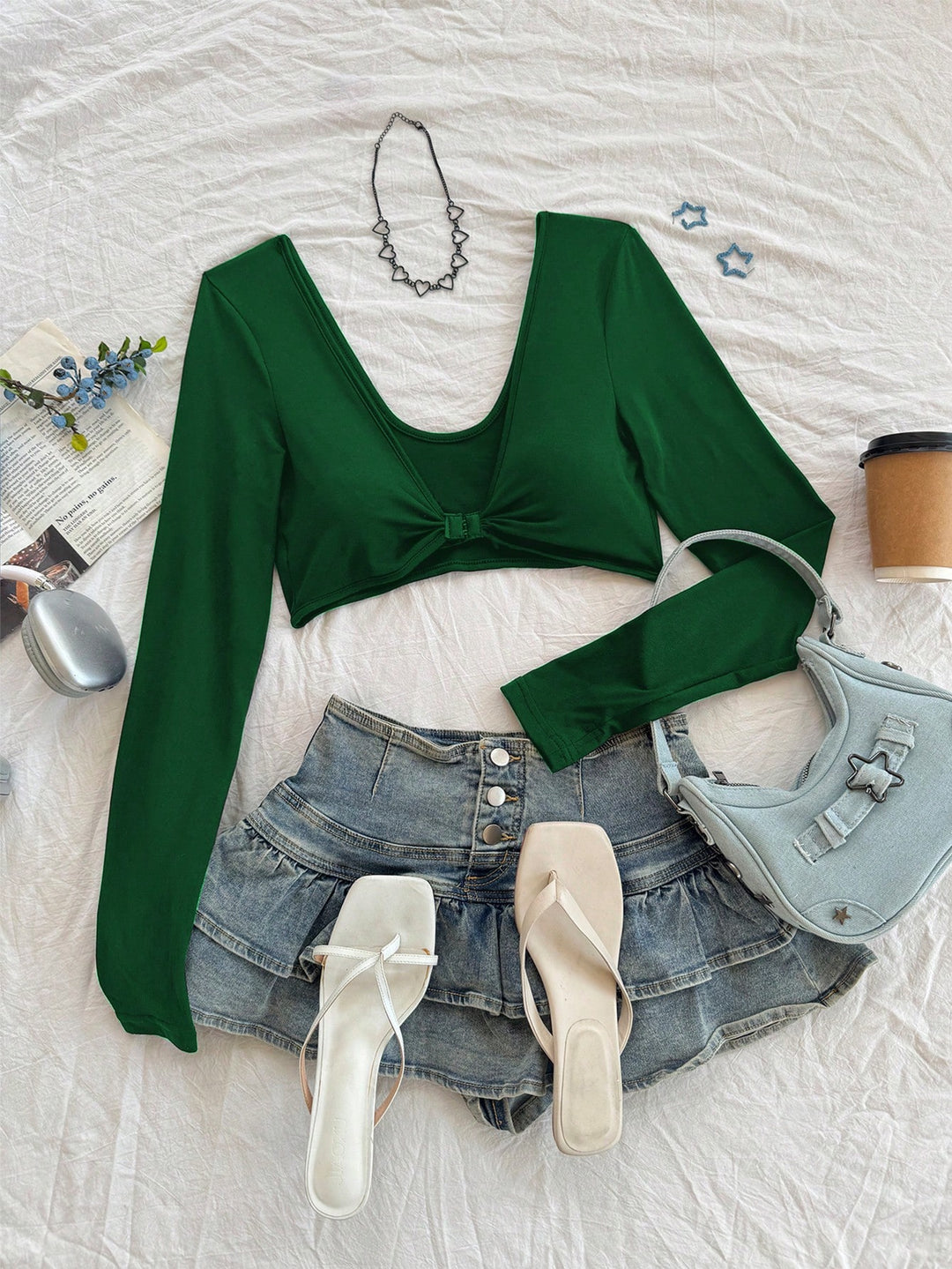 Top SHEIN, verde