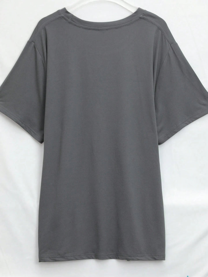 Tricou Shein Curve+, gri
