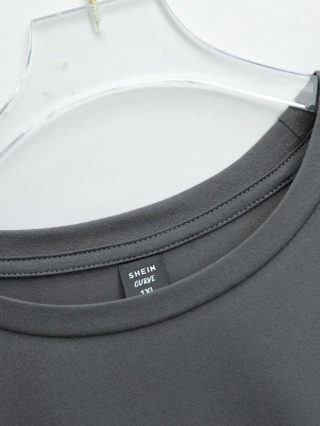 Tricou Shein Curve+, gri