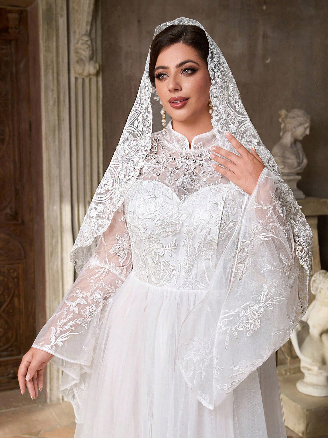 Rochie de ocazie și bridal SHEIN, alb