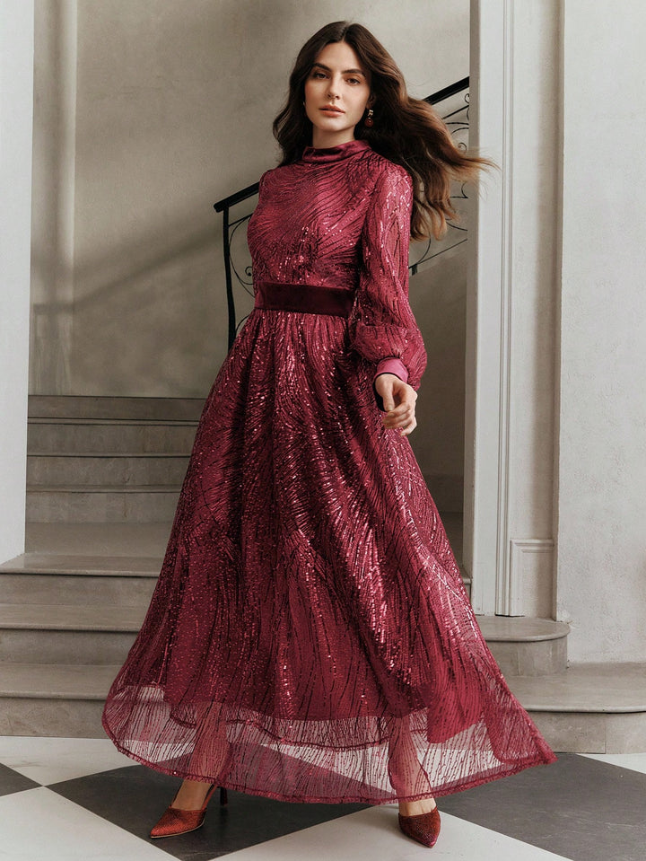 Rochie de ocazie SHEIN, vișiniu