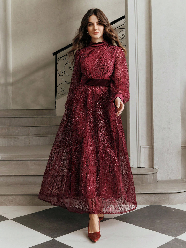 Rochie de ocazie SHEIN, vișiniu
