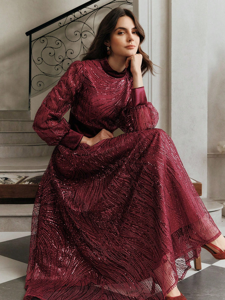 Rochie de ocazie SHEIN, vișiniu