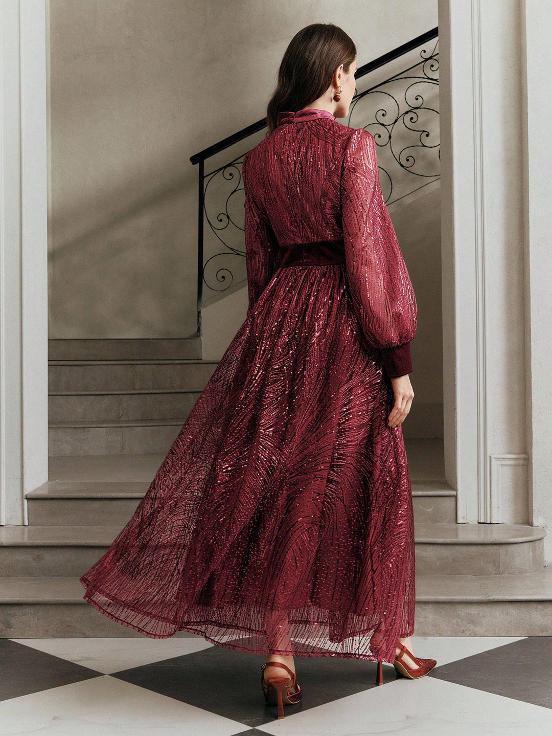 Rochie de ocazie SHEIN, vișiniu