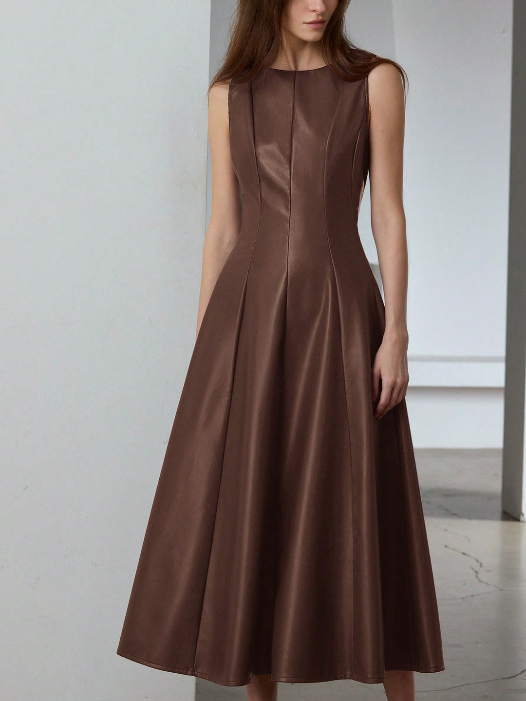 Rochie maxi SHEIN, maro