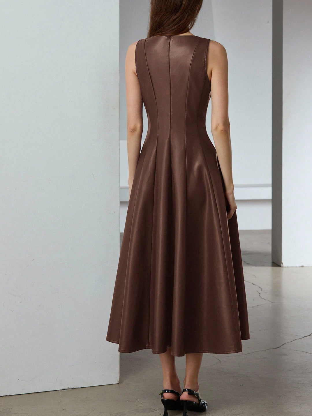 Rochie maxi SHEIN, maro